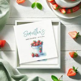 Strawberry Pint Baby shower Servet