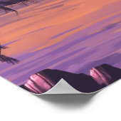 Strawberry-planeet in de avondlucht poster (Hoek)