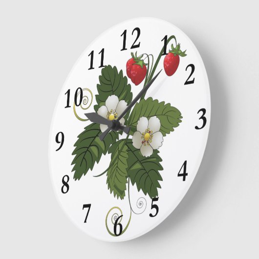 Strawberry Plant Wall Clock Grote Klok (Hoek)