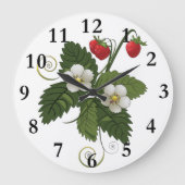 Strawberry Plant Wall Clock Grote Klok (Voorkant)