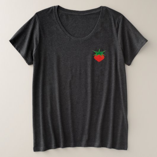 Strawberry Plus Size Women's T-Shirt (Design voorkant)