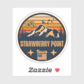 Strawberry Point, Iowa Sticker (Vel)