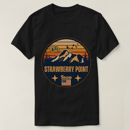 Strawberry Point, Iowa T-shirt (Design voorkant)