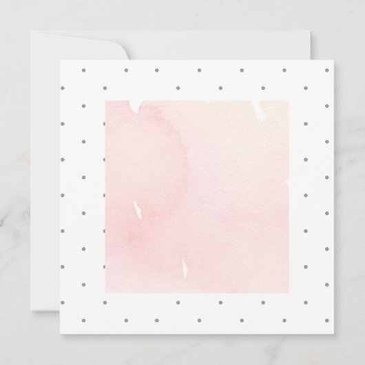 Strawberry polka dot Dank u Bedankkaart (Achterkant)