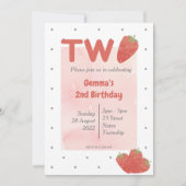 Strawberry Polka Dot TWO Kaart (Voorkant)