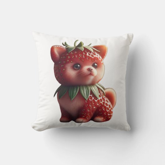 Strawberry Pomeranian Kussen (Voorkant)