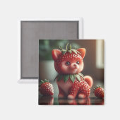 Strawberry Pomeranian Magneet (Voorkant / Achterkant)