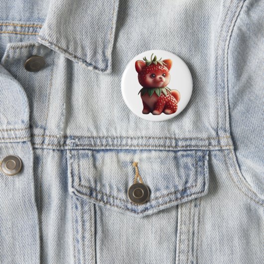 Strawberry Pomeranian Ronde Button 5,7 Cm (In situ)