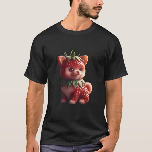 Strawberry Pomeranian T-shirt (Voorkant)