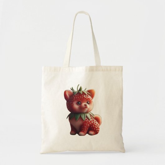 Strawberry Pomeranian Tote Bag (Voorkant)