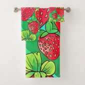 Strawberry Pop Art Pattern Bad Handdoek (Insitu)
