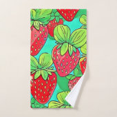 Strawberry Pop Art Pattern Bad Handdoek (Handdoek)
