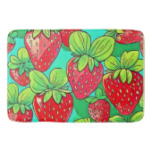 Strawberry Pop Art Pattern Badmat (Voorkant)