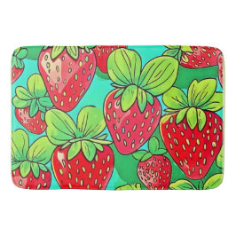 Strawberry Pop Art Pattern Badmat