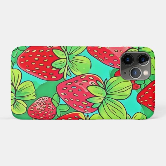 Strawberry Pop Art Pattern Case-Mate iPhone Case (Achterkant (horizontaal))