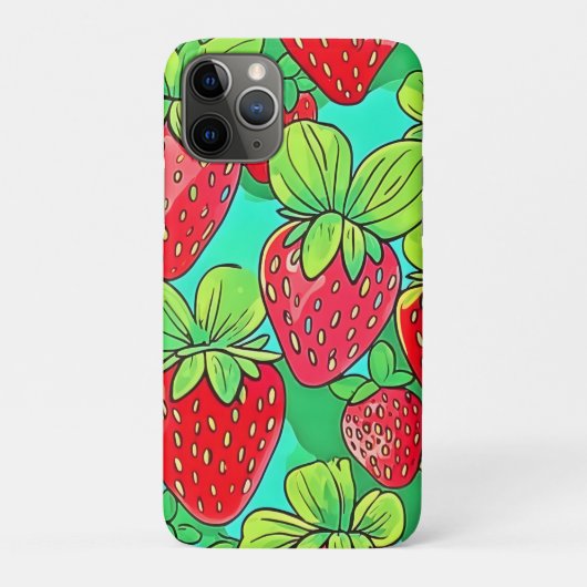 Strawberry Pop Art Pattern Case-Mate iPhone Case (Achterkant)