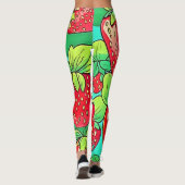 Strawberry Pop Art Pattern Leggings (Achterkant)