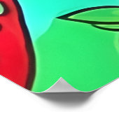 Strawberry Pop Art Pattern Poster (Hoek)