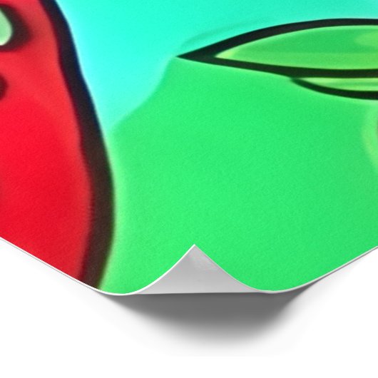 Strawberry Pop Art Pattern Poster (Hoek)