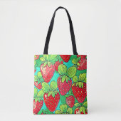 Strawberry Pop Art Pattern Tote Bag (Voorkant)