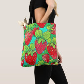 Strawberry Pop Art Pattern Tote Bag (Dichtbij)