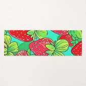 Strawberry Pop Art Pattern Yogamat (Voorkant (horizontaal))