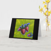 Strawberry Pow Greeting Kaart (Gele Bloem)