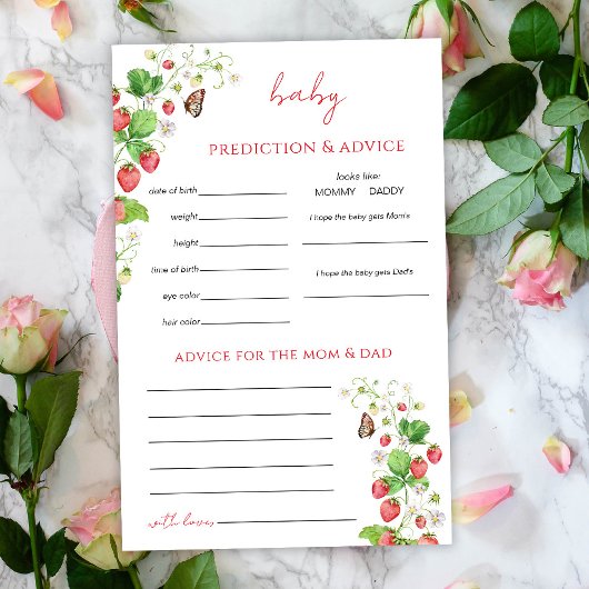 Strawberry Predictions spel Flyer