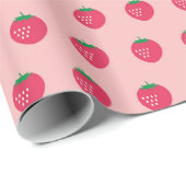 Strawberry Print Cadeaupapier (Rol Hoek)