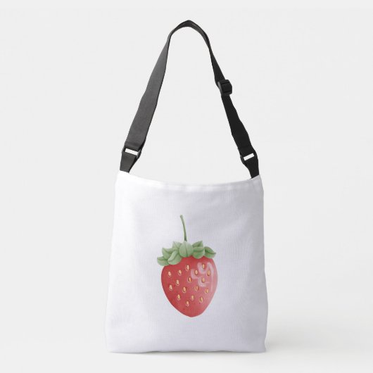 Strawberry Print Crossbody Tas (Voorkant)