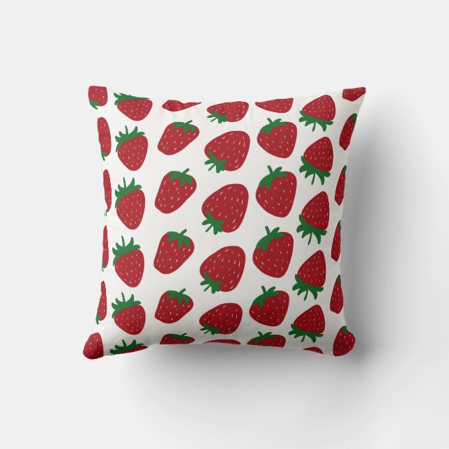 Strawberry Print Kussen (Achterkant)