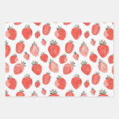 Strawberry Print/Pattern Wrapping Paper Sheets (Voorkant)