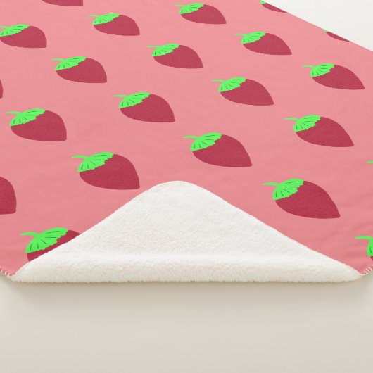 Strawberry Print Sherpa Deken (3/4)