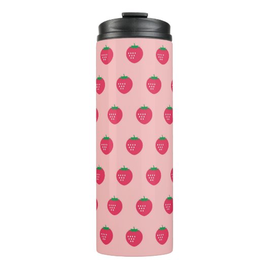 Strawberry Print Thermosbeker (Voorkant)