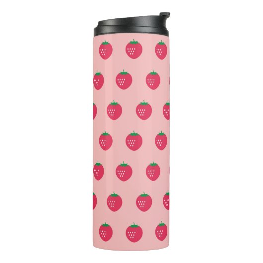 Strawberry Print Thermosbeker (Gedraaid links)