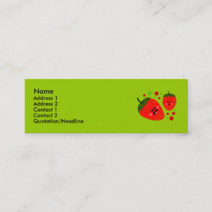 Strawberry Profile Cards Mini Visitekaartje