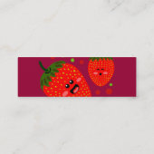 Strawberry Profile Cards Mini Visitekaartje (Achterkant)