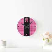 Strawberry Pset Skull Ronde Klok (Huis)