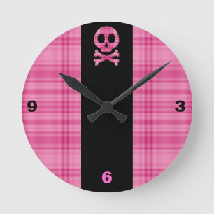 Strawberry Pset Skull Ronde Klok