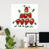 Strawberry Pyramid Poster (Thuiskantoor)