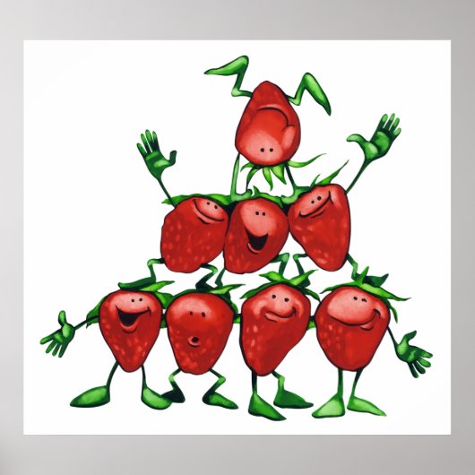 Strawberry Pyramid Poster (Voorkant)