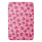 Strawberry Rainbow Daisy patroon Badmat (Voorkant Verticaal)