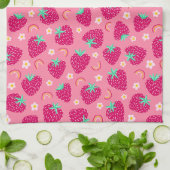Strawberry Rainbow Daisy patroon Theedoek (Gevouwen)