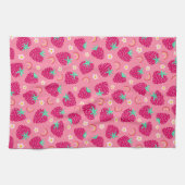 Strawberry Rainbow Daisy patroon Theedoek (Horizontaal)