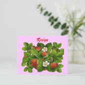 Strawberry Recipcard Briefkaart (Staand voorkant)