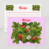 Strawberry Recipcard Briefkaart (Voorkant / Achterkant)
