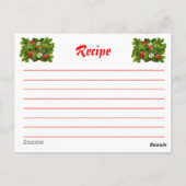 Strawberry Recipcard Briefkaart (Achterkant)