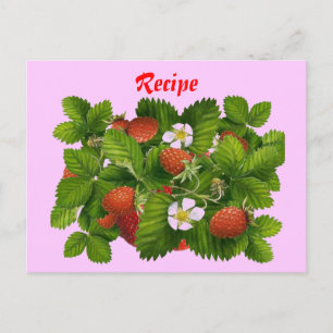 Strawberry Recipcard Briefkaart
