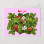Strawberry Recipcard Briefkaart (Voorkant)