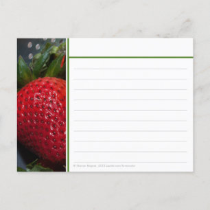 Strawberry Recipcard Briefkaart